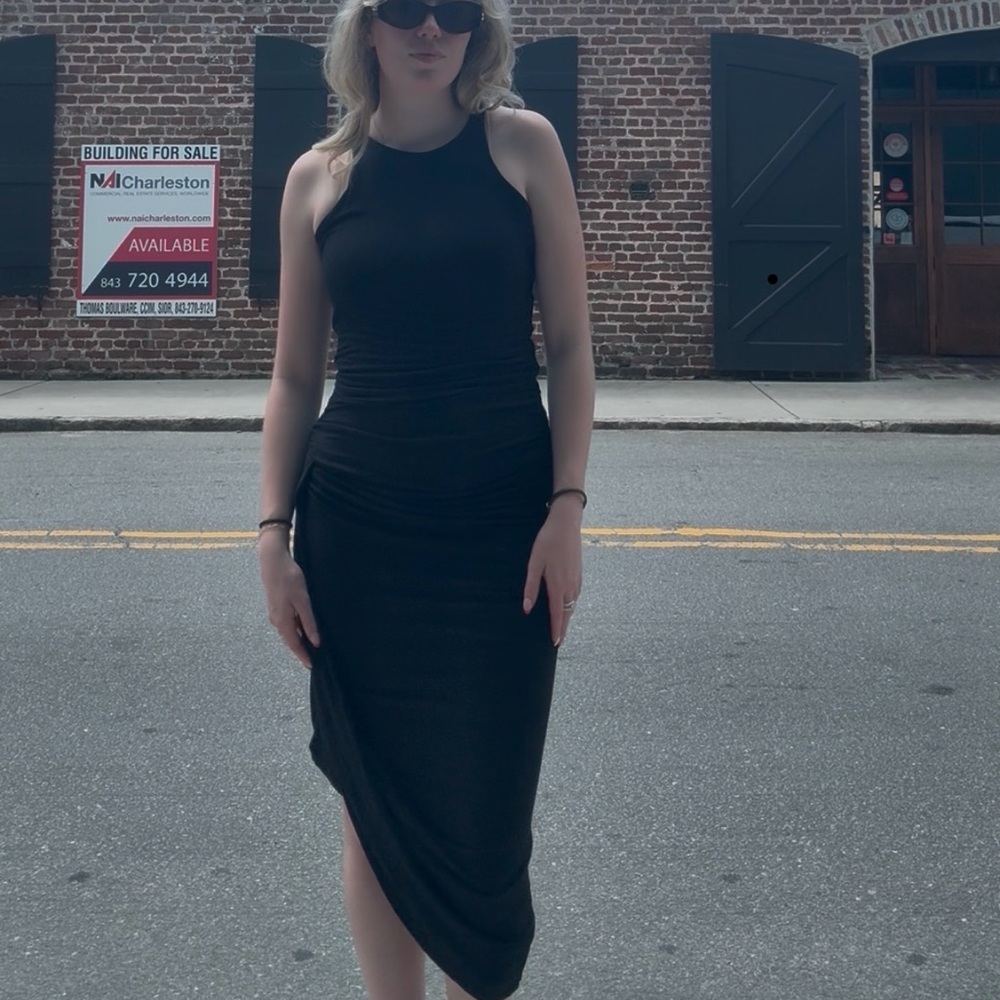 Tart Black Asymmetrical Dress